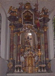 Foto vom Altar der Muttergotteskapelle in Matzenhofen