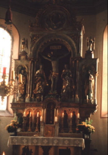 Foto vom Altar in St. Martin in Kellmünz